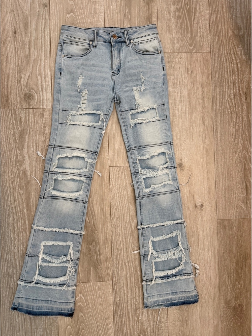 Rockstar Original light wash distressed flare jeans
